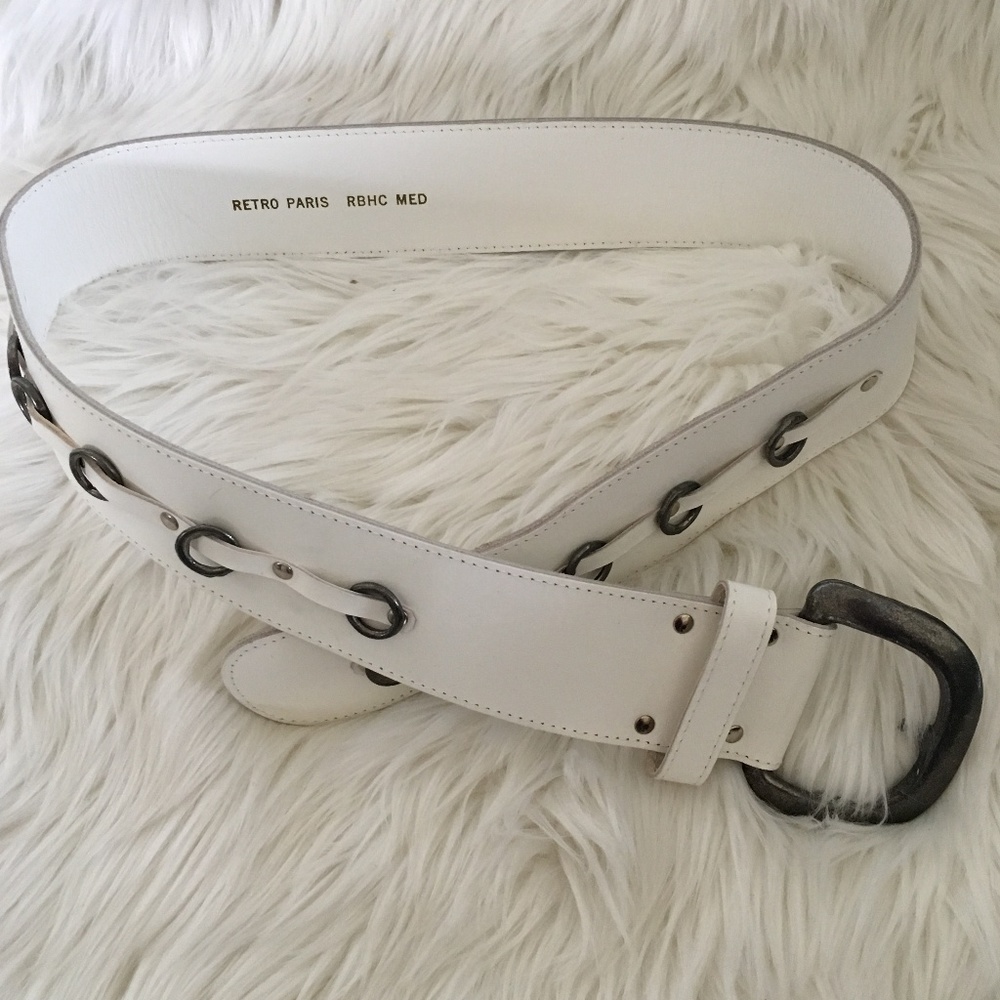 vintage retro paris leather belt